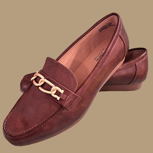Kim Rogers Ultra Comfort Chocolate Loafers with Chain Detail NWOT 7.5W Eileen - Picture 2 of 8